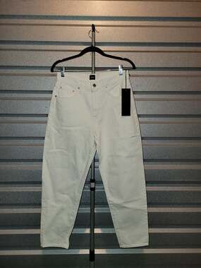 EDWIN White Boyfriend Jeans Size 28 100% Cotton Made USA NWT